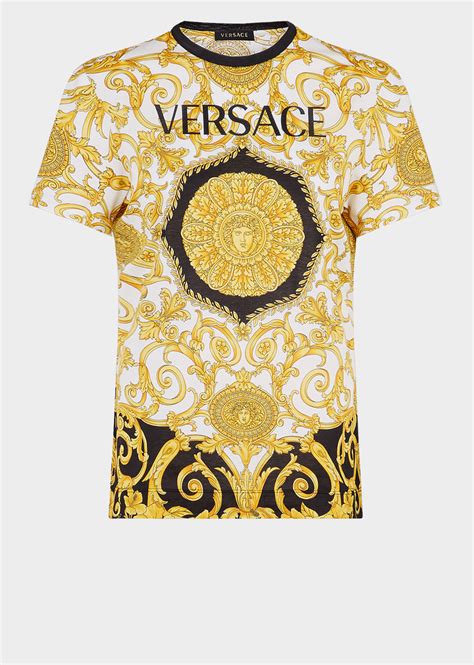 versace t shirts cheap gold blue whitr|gianni versace t shirt.